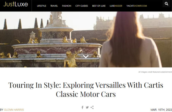 Touring in style exploring versailles with cartis classic motor cars